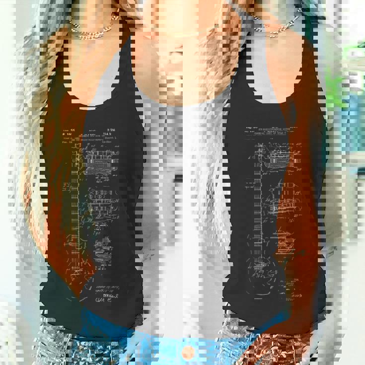 1955 ヴィンテージ エレキギター 特許プリントアート タンクトップ