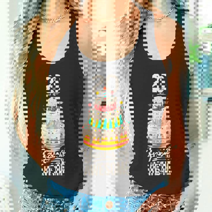 20 Years Of Awesome 20歳の誕生日ケーキ 大人用 タンクトップ