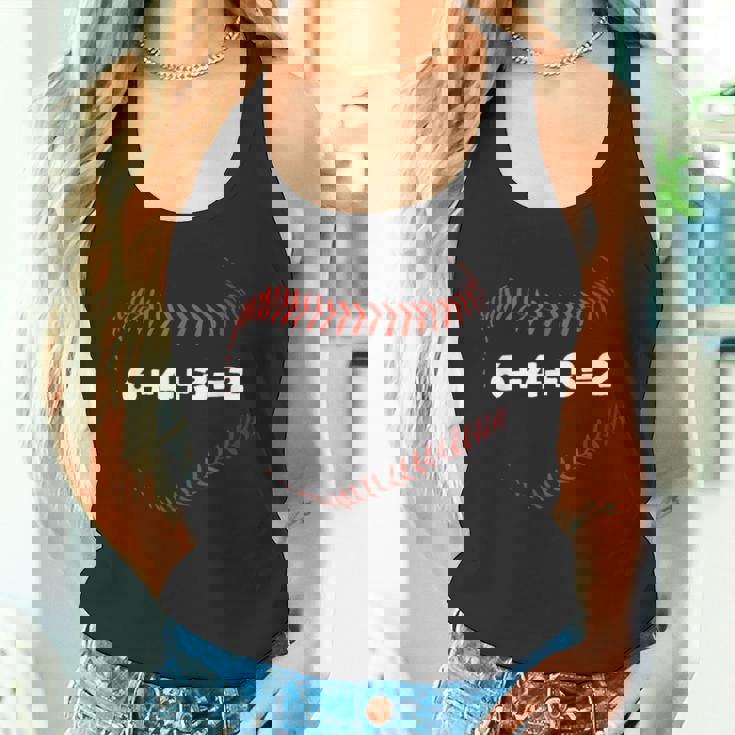 6432 ダブルプレー野球選手ギフト野球格言 タンクトップ