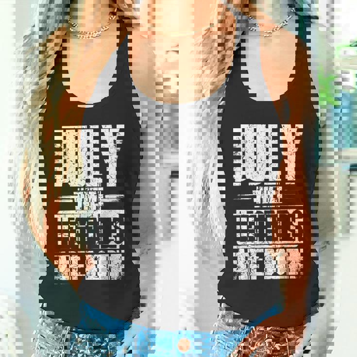 7月 伝説が生まれるとき 誕生月デザイン タンクトップ