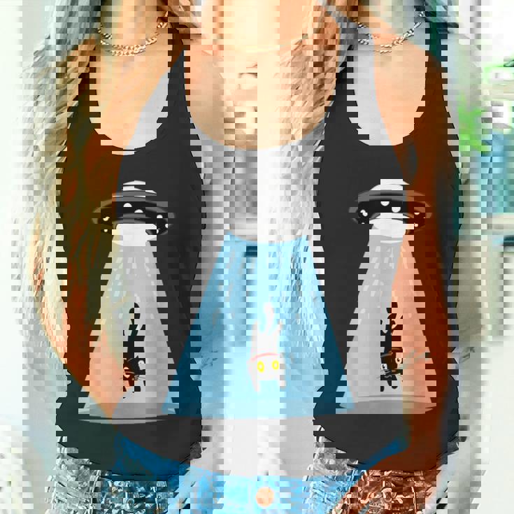 Alien Cat Abduction Ufo Cat Alien Abduction タンクトップ