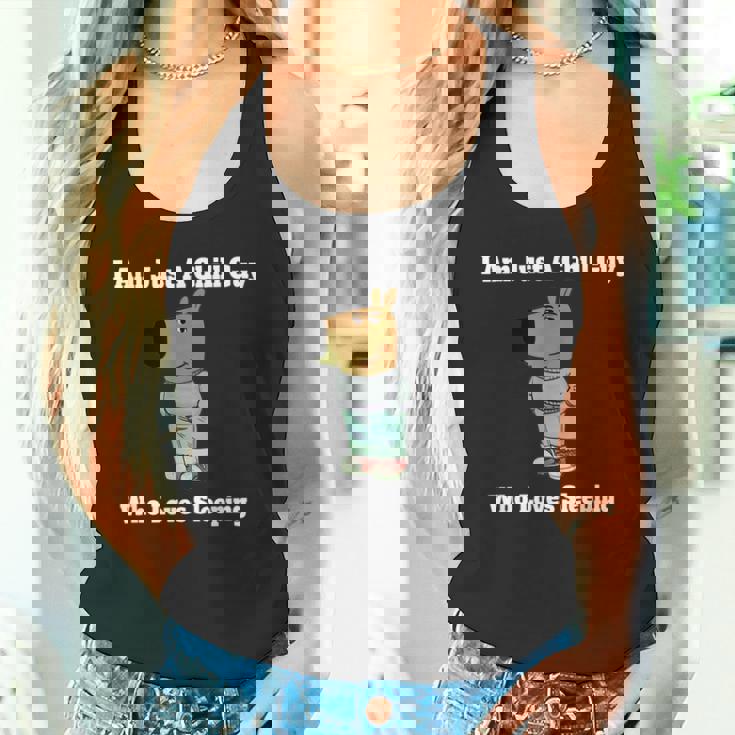 I Am Just A Chill Guy Who Loveleep My New Character タンクトップ