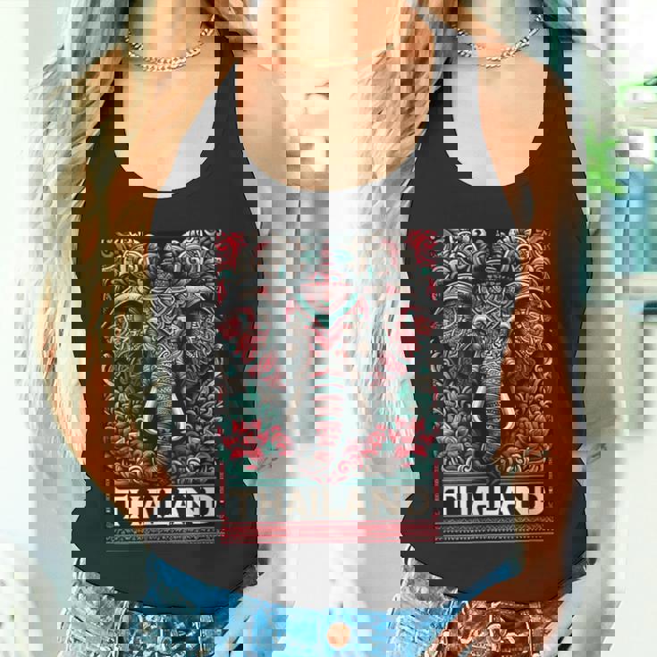 Amezing タイチャン 美しい象 タイ柄 タンクトップ