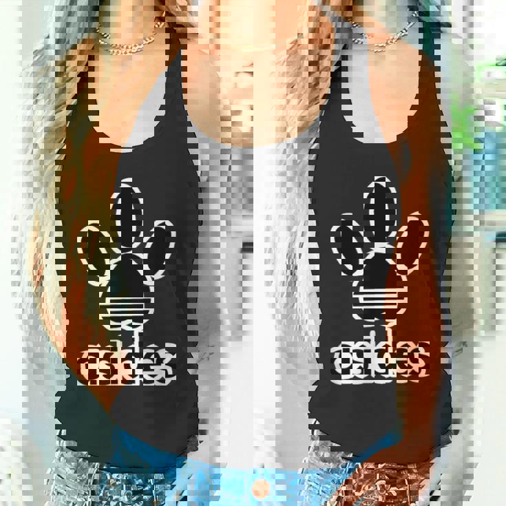 Asides アシデス Asides 足です。肉球です。【変なtシャツ屋さん】スポーツ ブランド パロディ 面白デザイン タンクトップ