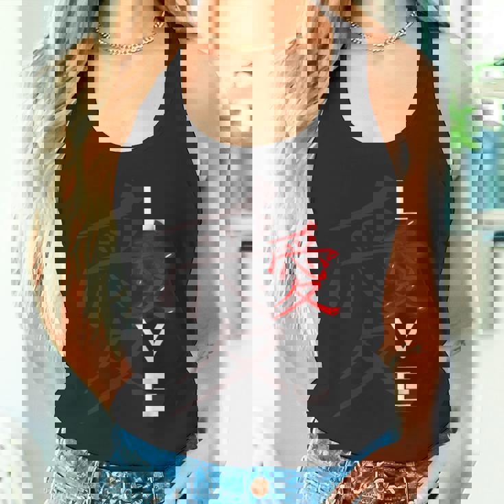 Awesome Love 日本の漢字デザイン タンクトップ