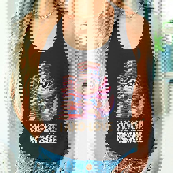 I Axo Love Presschool Axolotl 新学期読書 タンクトップ