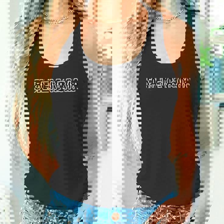 Balenaicana《ばれないかな》ブラック 黒 ロゴ【変なデザイン屋さん】ブランド パロディ 面白デザイン タンクトップ