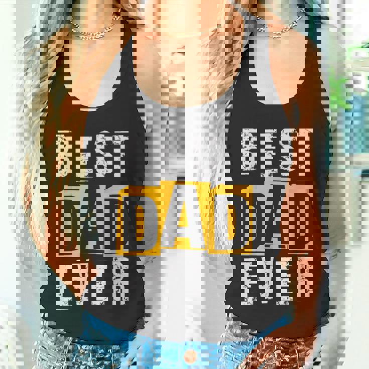 Best Dad Ever ヴィンテージ 父の日 おもしろ お父さん メンズ 夫 タンクトップ