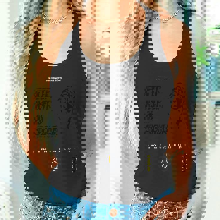 Better Faster Andtrongerporty メンズ&レディース タンクトップ