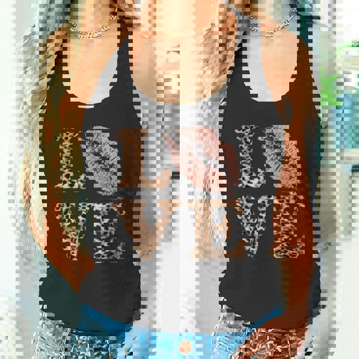 Big Lips Love ヒョウ柄 文字 ピンク 唇 バレンタイン ラブ タンクトップ