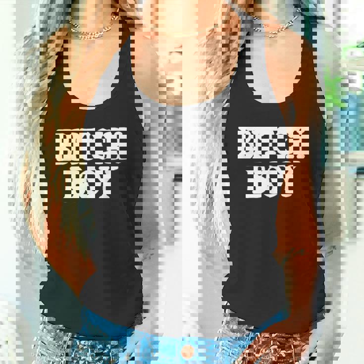 Bitch Boy 面白い言葉 皮肉なノベルティ ユーモア 男 男性 タンクトップ