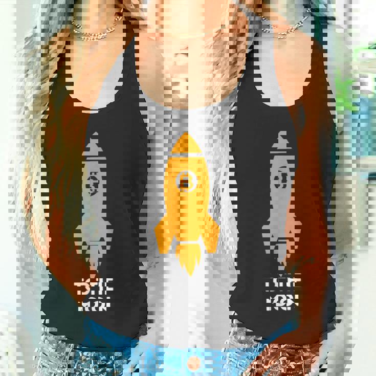 Bitcoin To The Moon おもしろビットコインシャツ ビットコインギフト タンクトップ