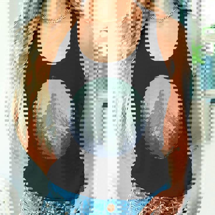 Blue Mountain Retrointage Hiking Camping Lover Glamper タンクトップ