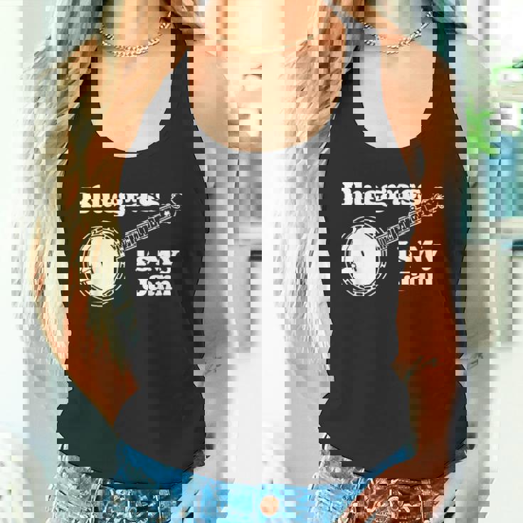 Bluegrass Is My Jam Banjo Musicintage Graphic タンクトップ