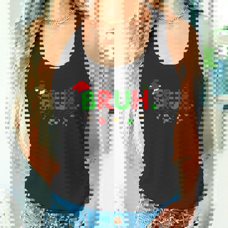 Bruh Meme aying Bro Greeting Ns Boys Christmas タンクトップ