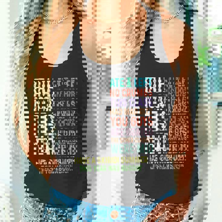 Bruh This Year Was Goated No Cap 面白い 学校最後の日 タンクトップ