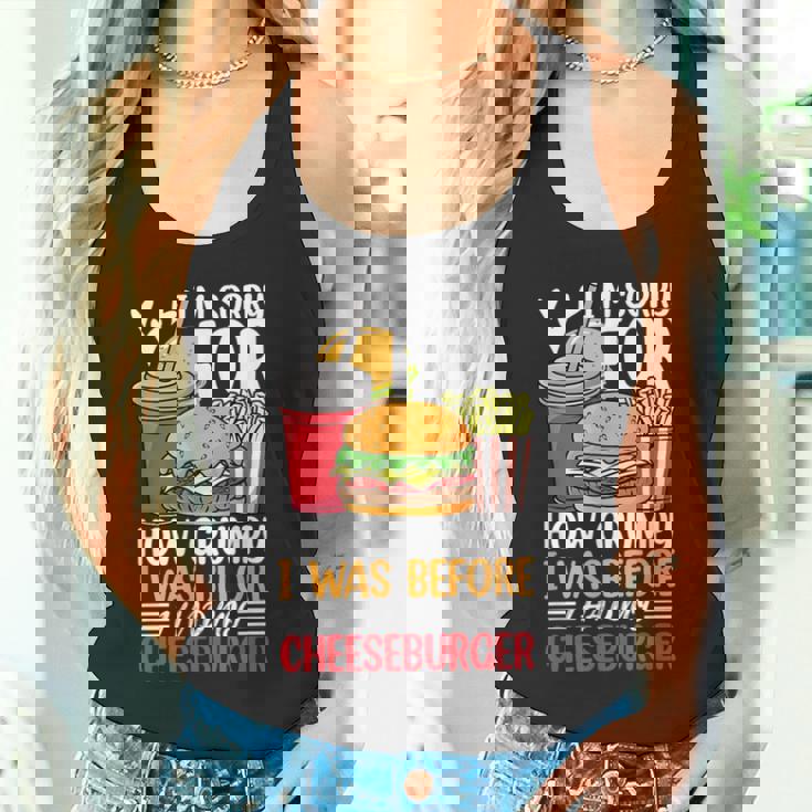Burger メンズ レディース チーズバーガー ファーストフード バーガー愛好家 タンクトップ