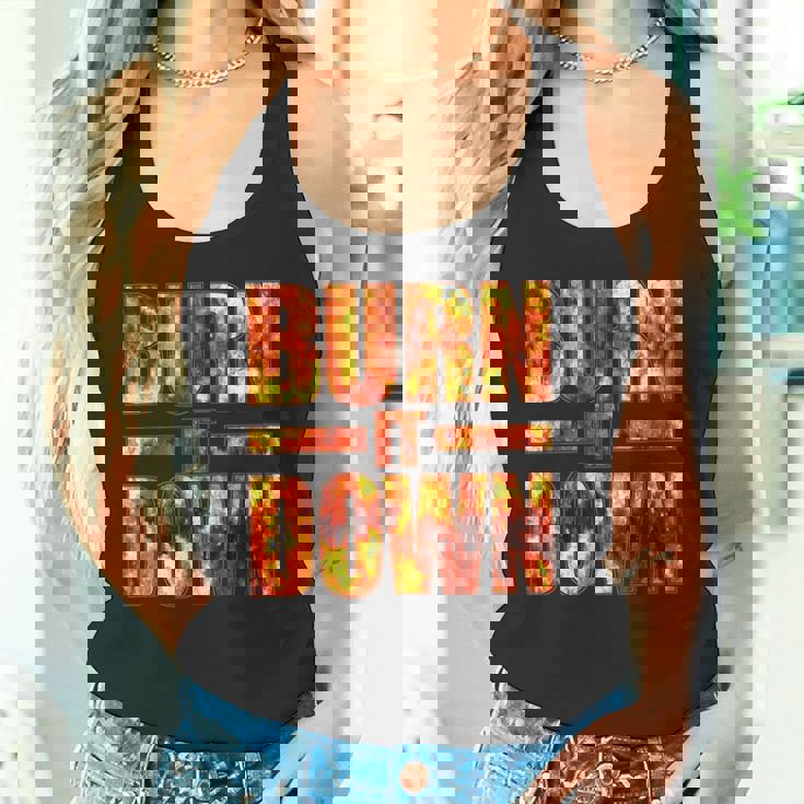 Burnit Down Fire Flames タンクトップ