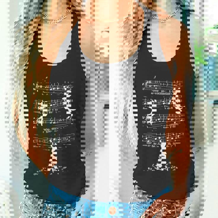 Cats Kittens ベートーヴェン第9番 交響曲 クラシック 楽譜 タンクトップ