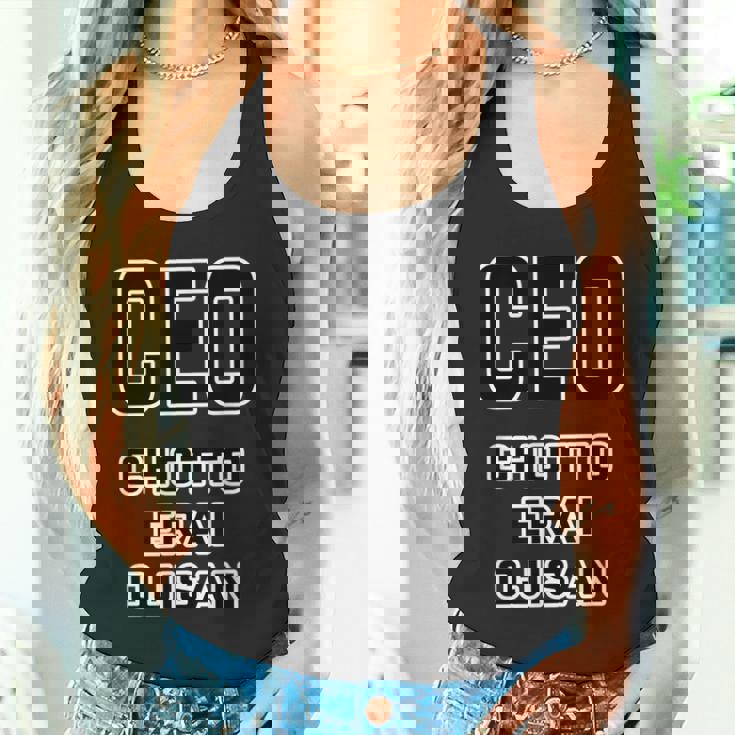 Ceo《Chotto Erai Ojisan ちょっとえらい おじさん》最高経営責任者【変なtシャツ屋さん】英語 面白い タンクトップ