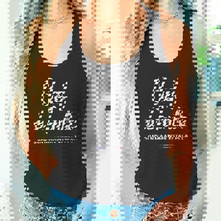 メンズ Chef De Family おもしろフランス語 父の日 タンクトップ