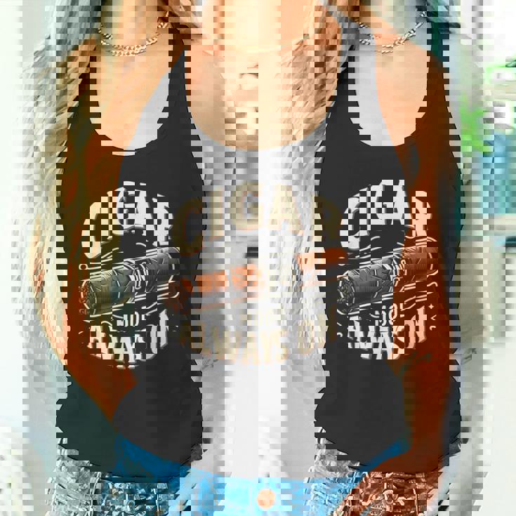 Cigar Mood Always On Cigar ファニーグラフィックtシャツ タンクトップ