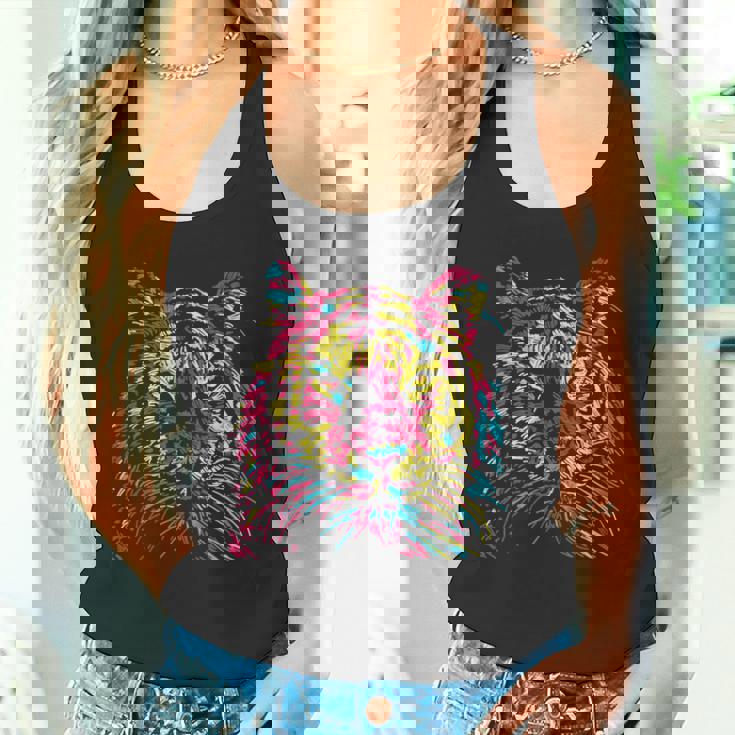Colorful Tiger Tigers Fashion Graphic タンクトップ