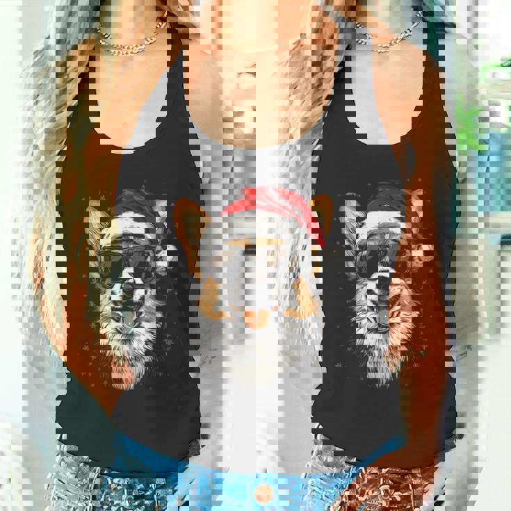 Corgi サンタハット 面白い かわいい 犬 ママ お父さん クリスマス タンクトップ