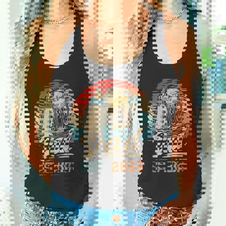 Dad Est 2026 年のパパ 初めての父の日 若いパパ 新しいパパ タンクトップ