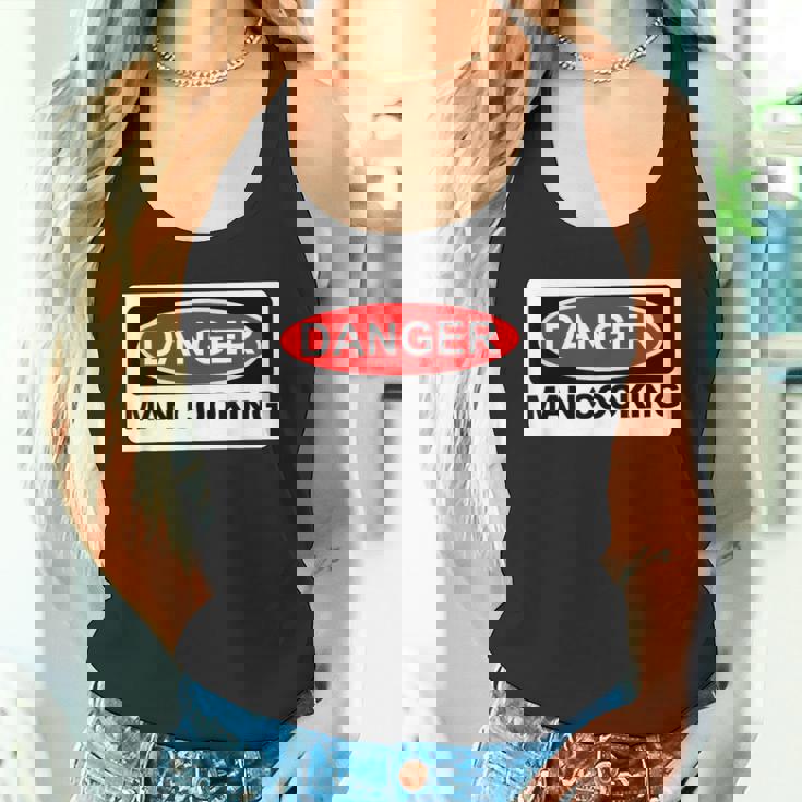 Danger Man Cooking Bbqign タンクトップ