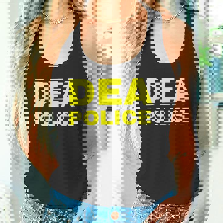 Dea Police Drug Enforcement Administration フロントとバック タンクトップ