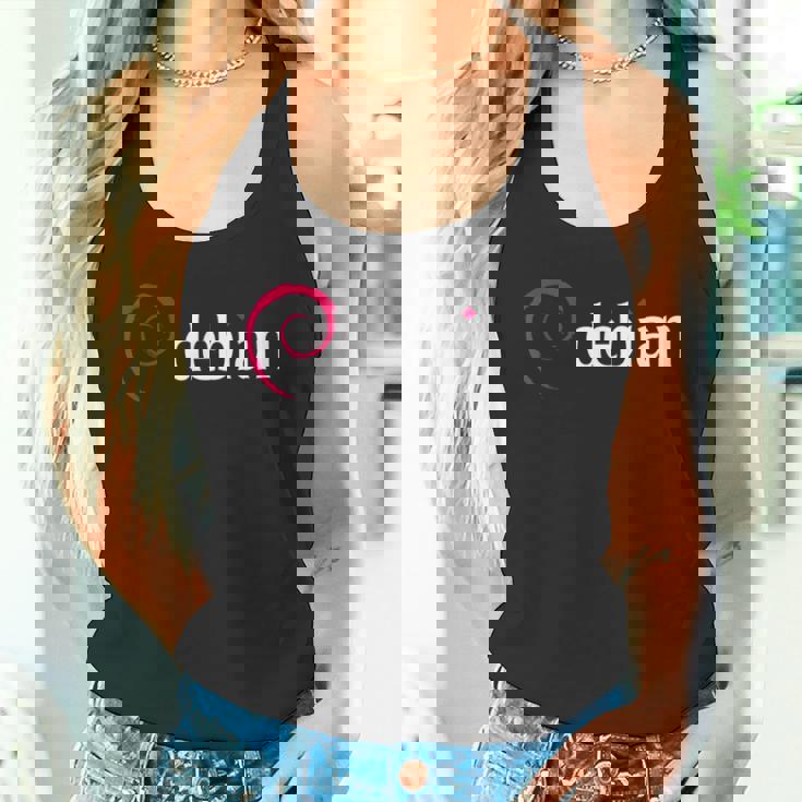 Debian Linux Tux プラグインプログラマー タンクトップ