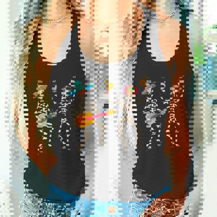 Dia De Los Muertos スケルトン ダンシング スカル 死者の日 タンクトップ