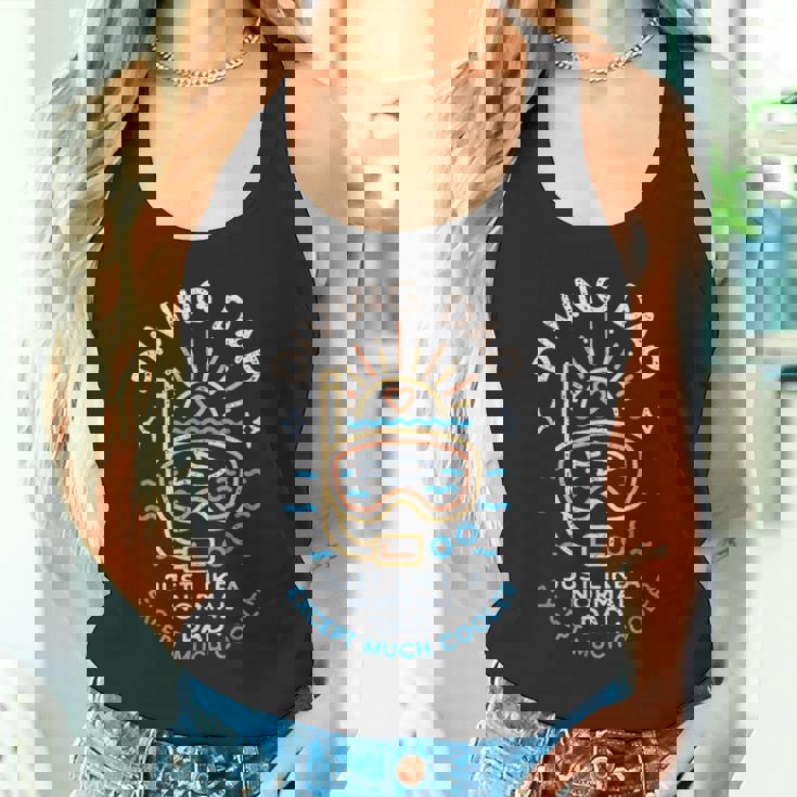 Diving Dad スキューバダイビングまたはフリーダイビング 父の日ダイバー タンクトップ