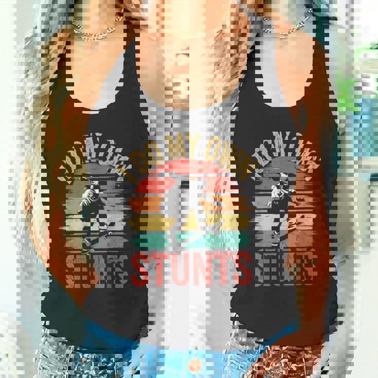 I Do My Owntunts 面白いスケートボード ヴィンテージスケートボード タンクトップ