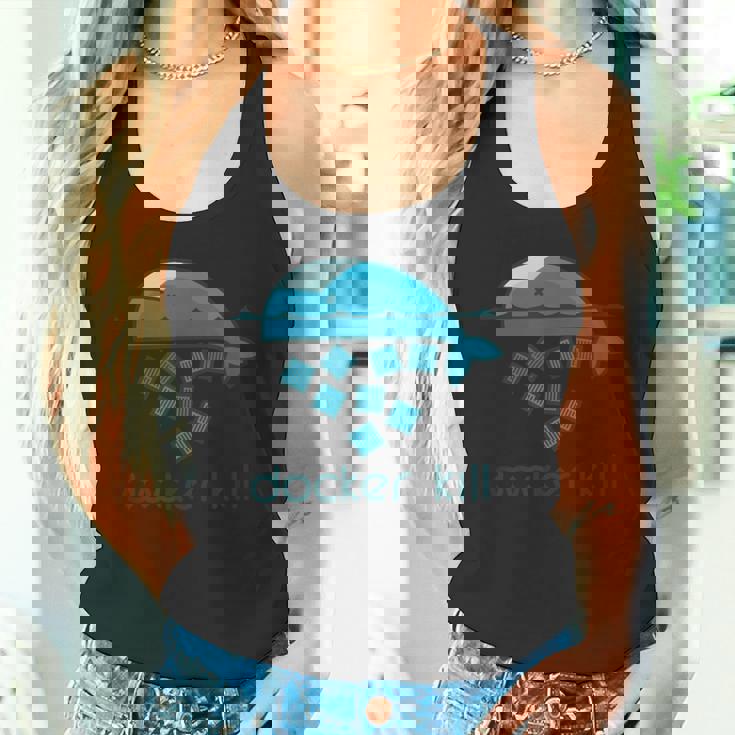 Docker Container Linux Devops Programming Coding タンクトップ