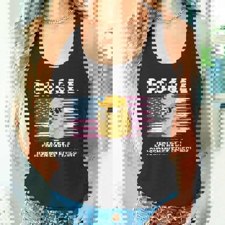 Doge 政府効率省 トランプ柴犬 タンクトップ