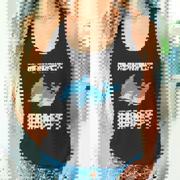 Dolphinately Happy ドルフィンズ イルカ 哺乳類 海 Dolphin ドルフィン タンクトップ