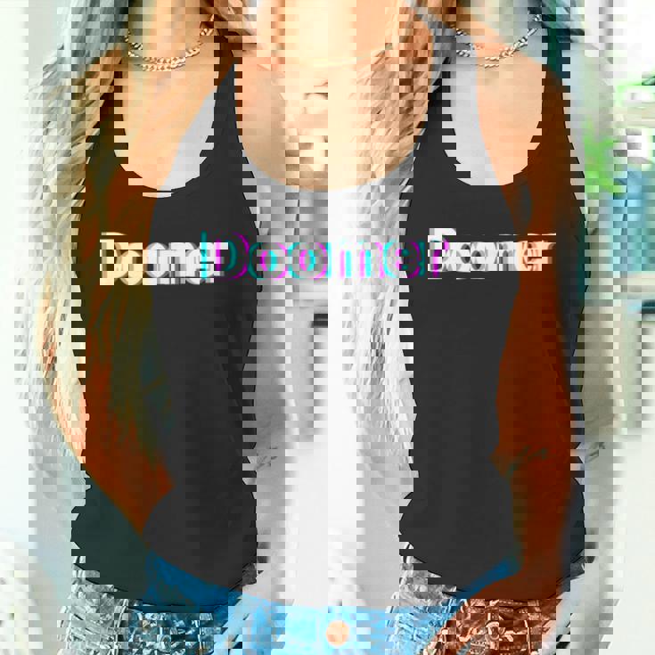 Doomer シャツ グリッチ レトロ タンクトップ