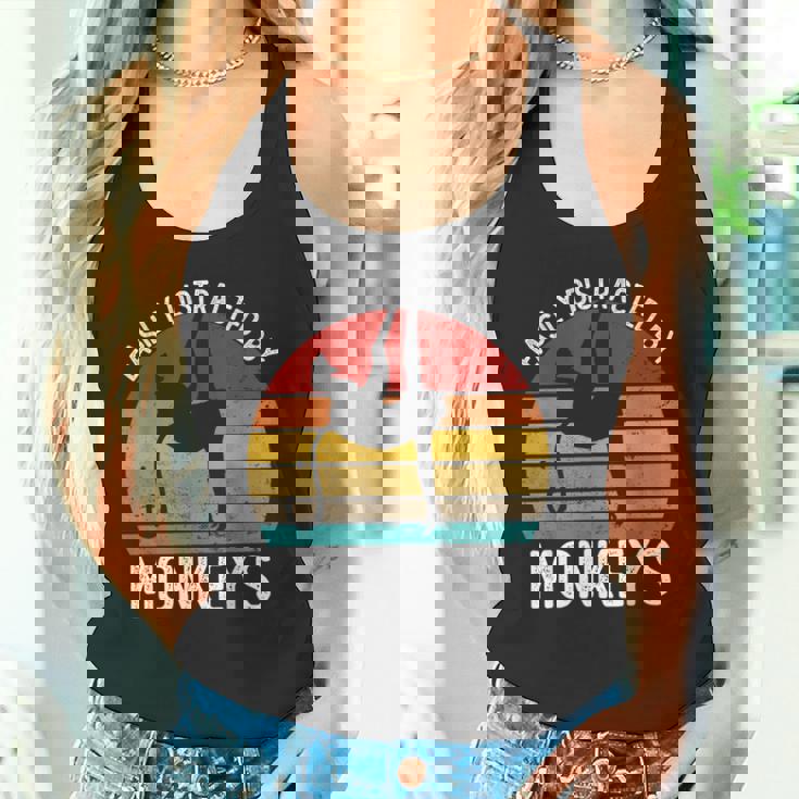 Easy Distracted By Monkeys シャツ ビンテージモンキー タンクトップ