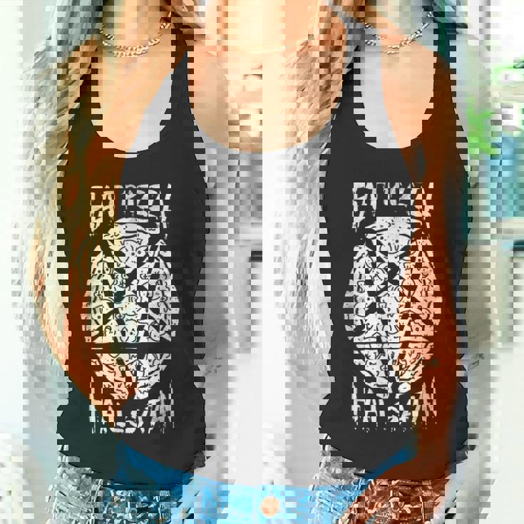 Eat Pizza Hailatan オカルト 反キリスト 悪魔的なサタニズム タンクトップ