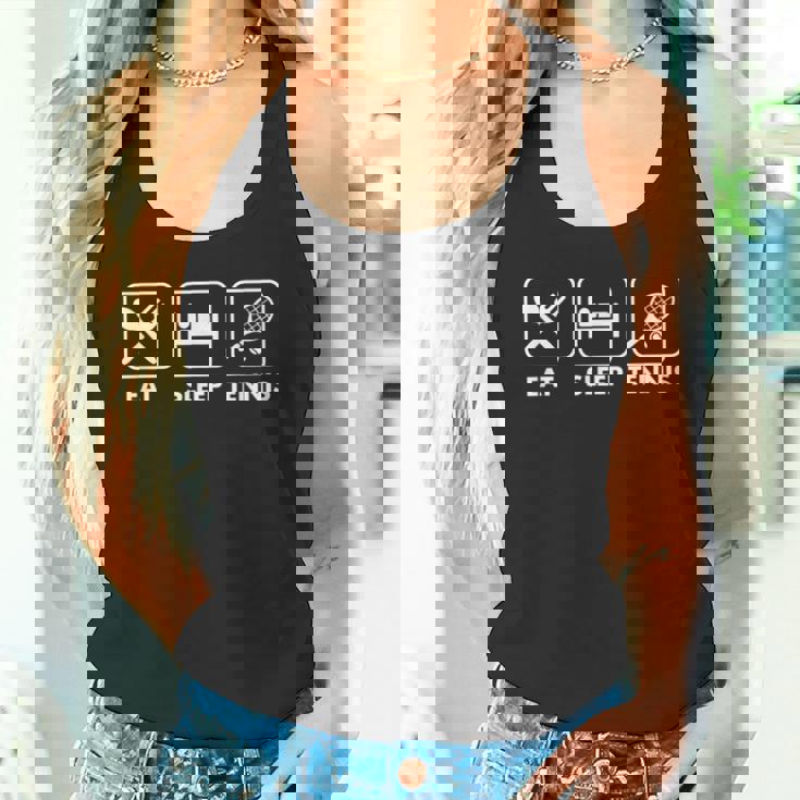 Eatleep Tennis おもしろレトロテニスプレーヤー クリスマスギフト タンクトップ