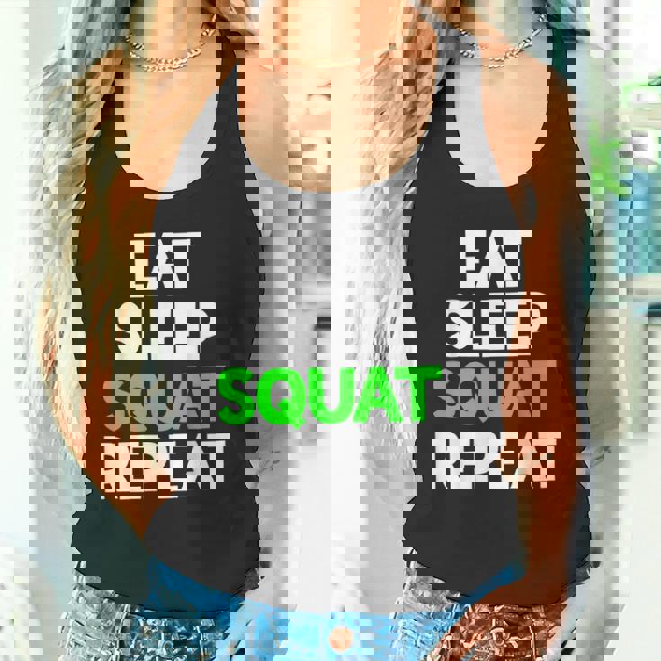 Eatleepquat Repeat モチベーショントレーニング タンクトップ