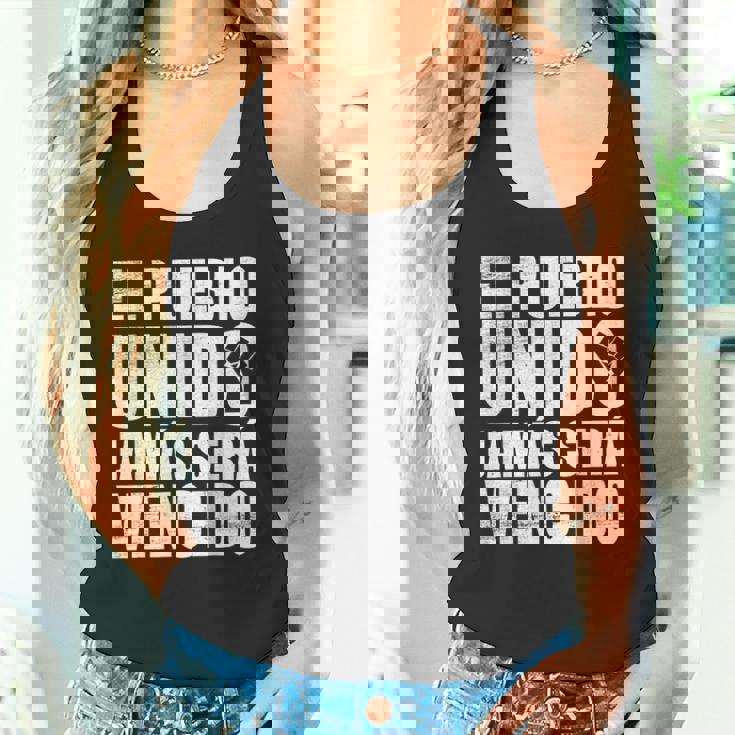 El Pueblo Unido Jamaseraencido Protestlogan タンクトップ