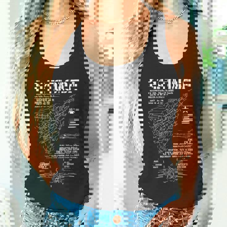 F-14 Tomcat 戦闘機 ジェット仕様 軍用飛行機 F14 Tomcat タンクトップ