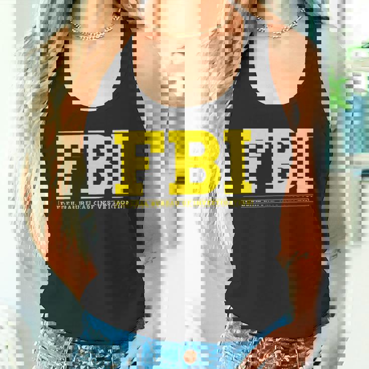 Fbi連邦捜査官事務所両面 タンクトップ