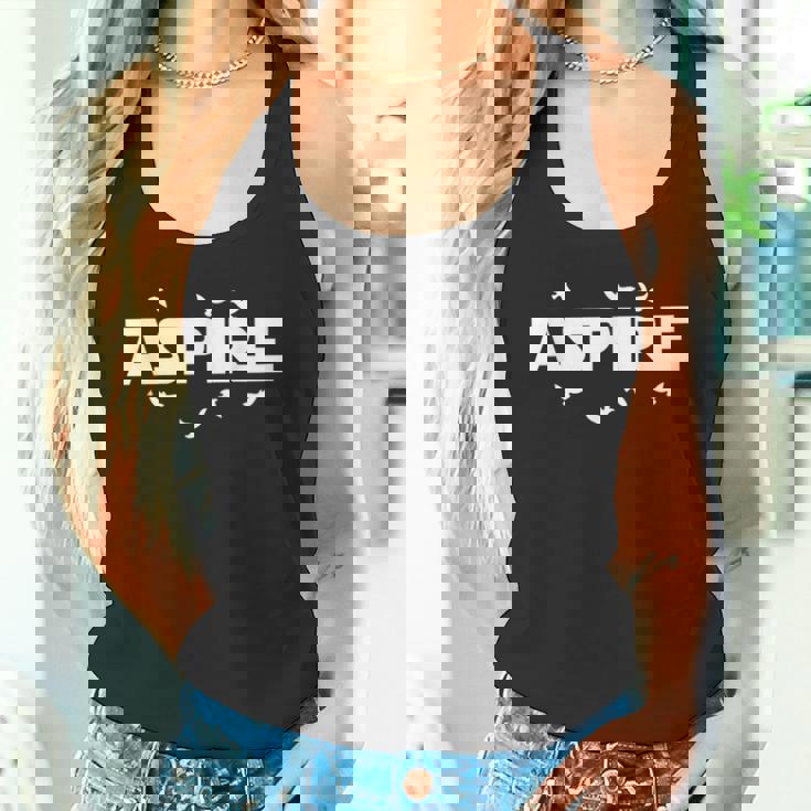 Fly High & Be Aspire Quotes Wise Advise Illustration Graphic タンクトップ