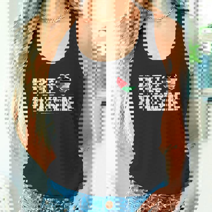 Free Palestine パレスチナの旗無料パレスチナ タンクトップ