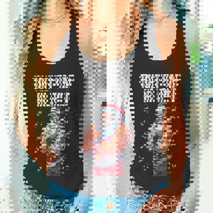 Frohen Pump Ihr Lappen 筋肉質サンタジム タンクトップ