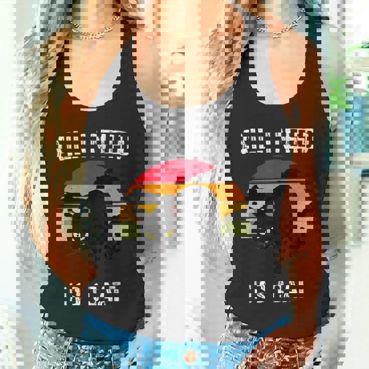 Cat Lover Retrotyle Cat Pattern タンクトップ